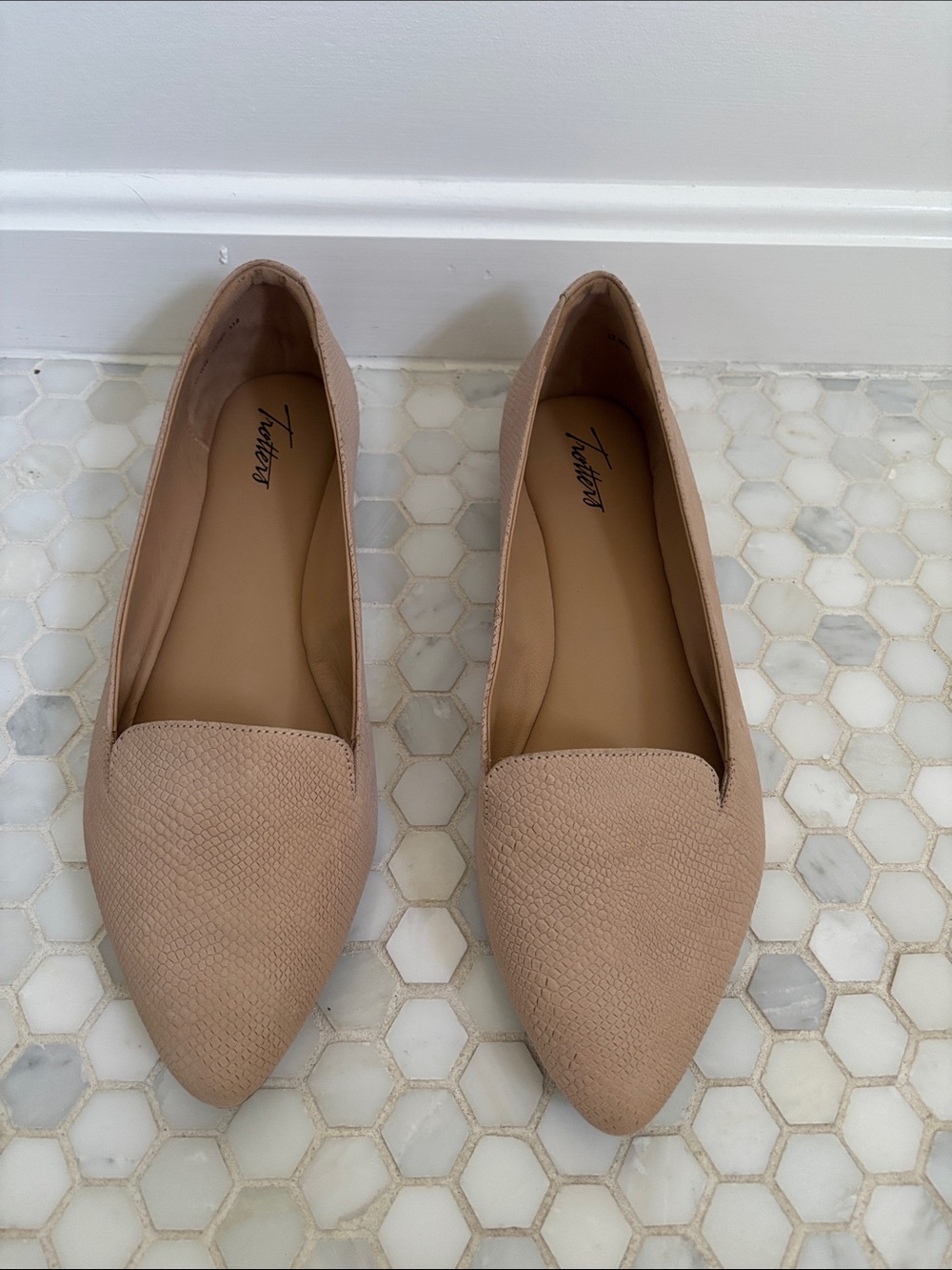 NEW! Trotters Pointed Flat Loafers in Blush
